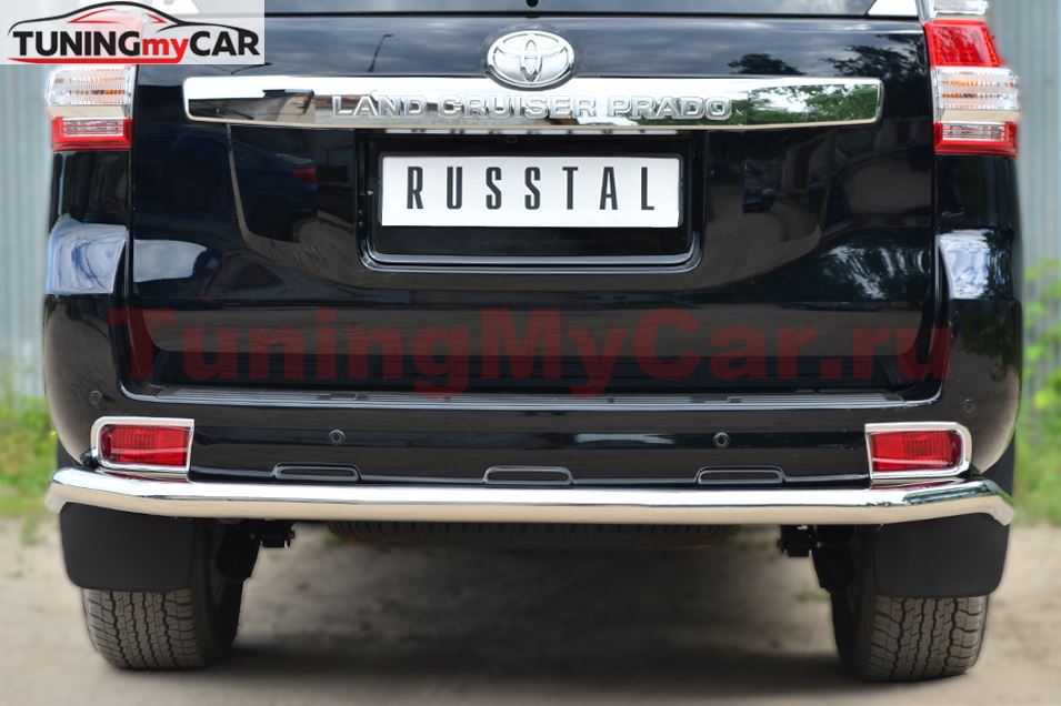 Защита заднего бампера D63 (секции) для Toyota LC Prado 150 2014-