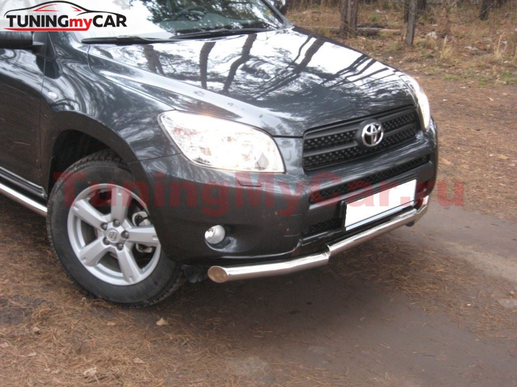 Защита переднего бампера D63 (ступень) для Toyota Rav4 2006-2009