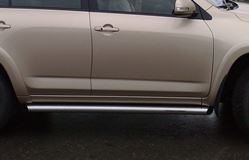Пороги труба D76 для Toyota Rav4 2009 (длинная база)