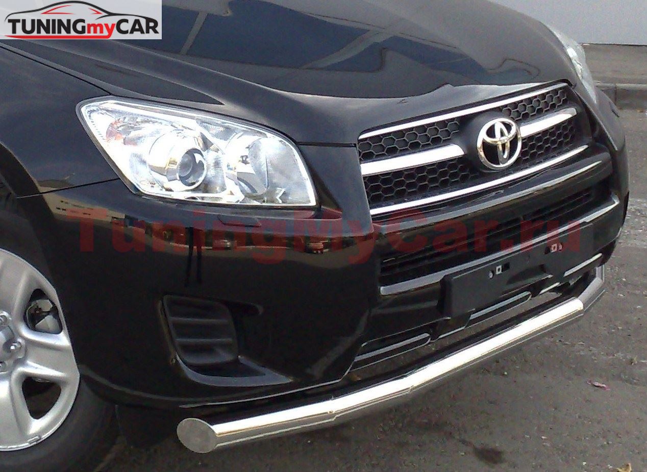Защита переднего бампера D76 для Toyota Rav4 2009 (обычная база)