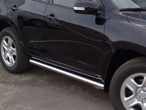Пороги труба D63 для Toyota Rav4 2009 (обычная база)