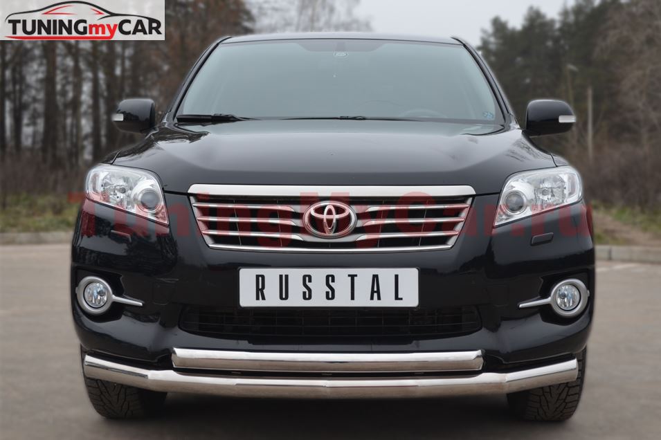 Защита переднего бампера D76 (секции) D63 (дуга) для Toyota Rav4 2010-2012