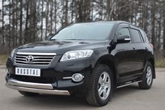 Защита переднего бампера D75х42/75х42 овалы(дуга) для Toyota Rav4 2010-2012
