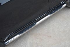 Пороги труба D76 с накладками (вариант 2) для Toyota Rav4 2010-2012