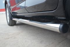 Пороги труба D76 с накладками (вариант 2) для Toyota Rav4 2010-2012