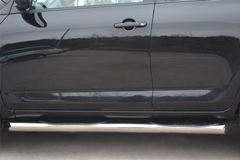 Пороги труба D76 с накладками (вариант 1) для Toyota Rav4 2010-2012