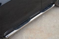 Пороги труба D76 с накладками (вариант 1) для Toyota Rav4 2010-2012