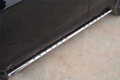 Пороги труба D75х42 овал с проступью для Toyota Rav4 2010-2012