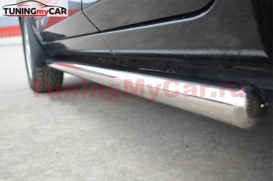 Пороги труба D63 (вариант 3) для Toyota Rav4 2010-2012