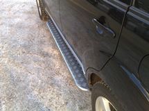 Пороги труба D42 с листом для Toyota Rav4 2010-2012