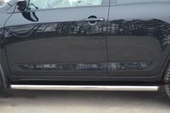 Пороги труба D63 (вариант 2) для Toyota Rav4 2010-2012