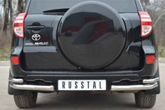 Защита заднего бампера уголки D63/42 для Toyota Rav4 2010-2012