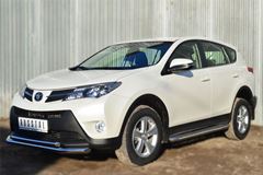 Защита переднего бампера D63 (секции) D42 (дуга) для Toyota Rav4 2013-2015