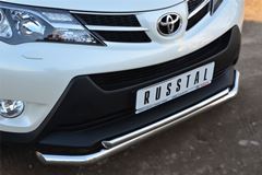 Защита переднего бампера D63 (секции) D42 (дуга) для Toyota Rav4 2013-2015