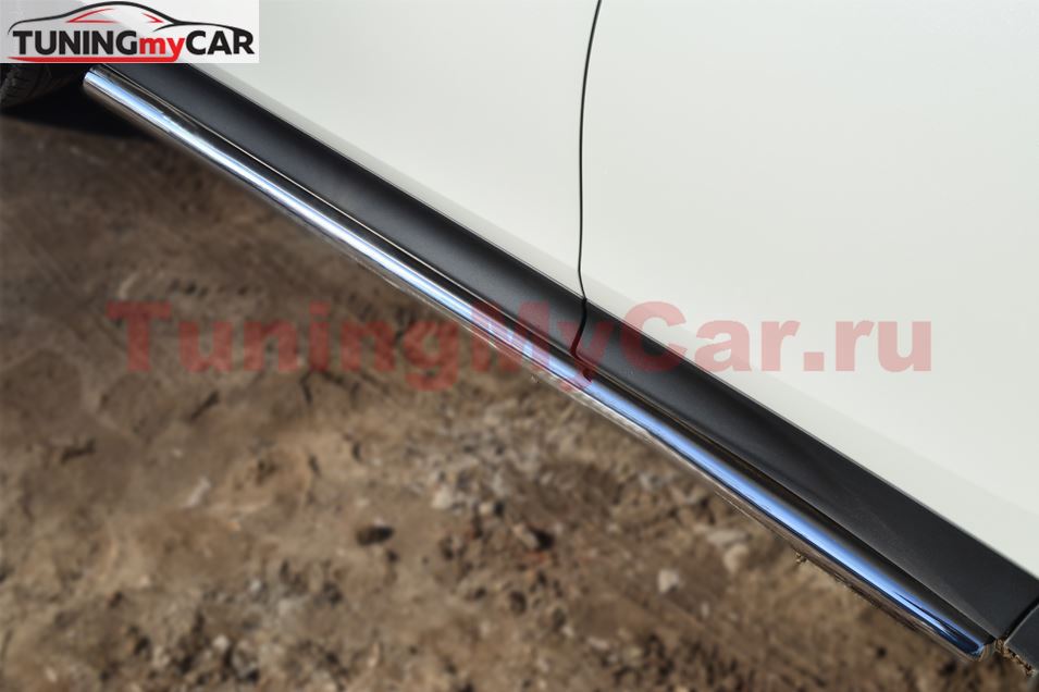 Защита порогов D63 (вариант 3) для Toyota Rav4 2013-2015