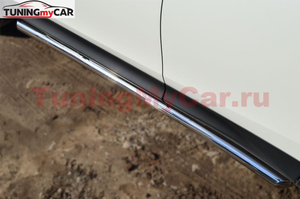 Защита порогов D63 (вариант 1) для Toyota Rav4 2013-2015