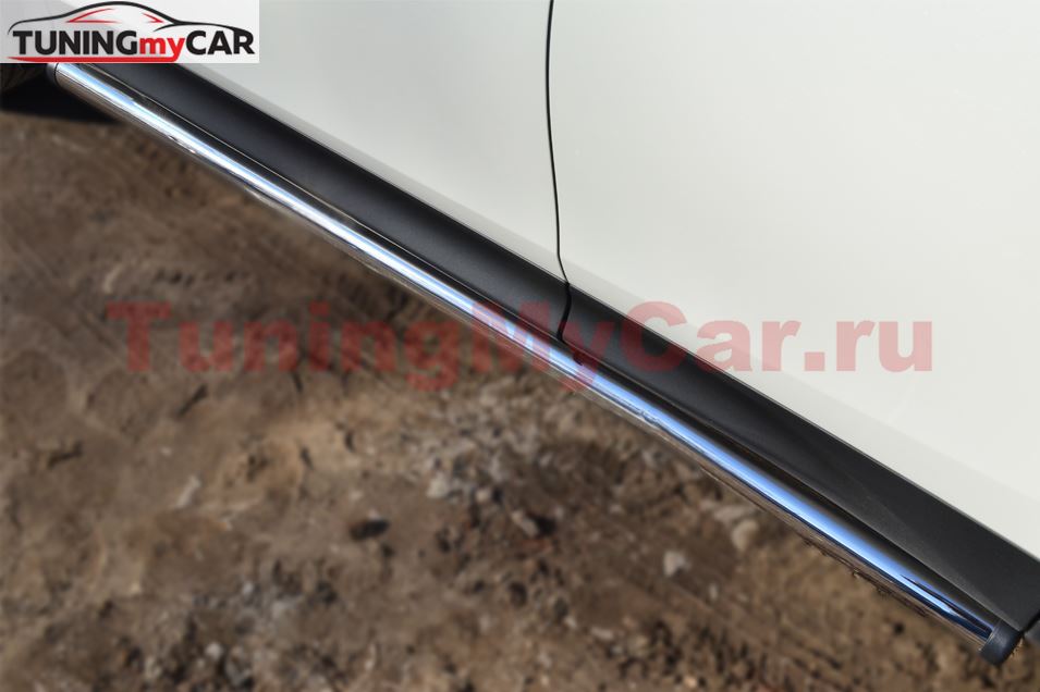 Защита порогов D63 (вариант 2) для Toyota Rav4 2013-2015