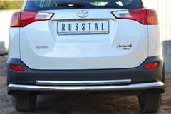 Защита заднего бампера D63 (секции) D42 (дуга) для Toyota Rav4 2013-2015