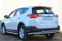 Защита заднего бампера D63 (секции) D42 (дуга) для Toyota Rav4 2013-2015