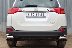 Защита заднего бампера уголки D63 (секции) D42 (секции) для Toyota Rav4 2013-2015