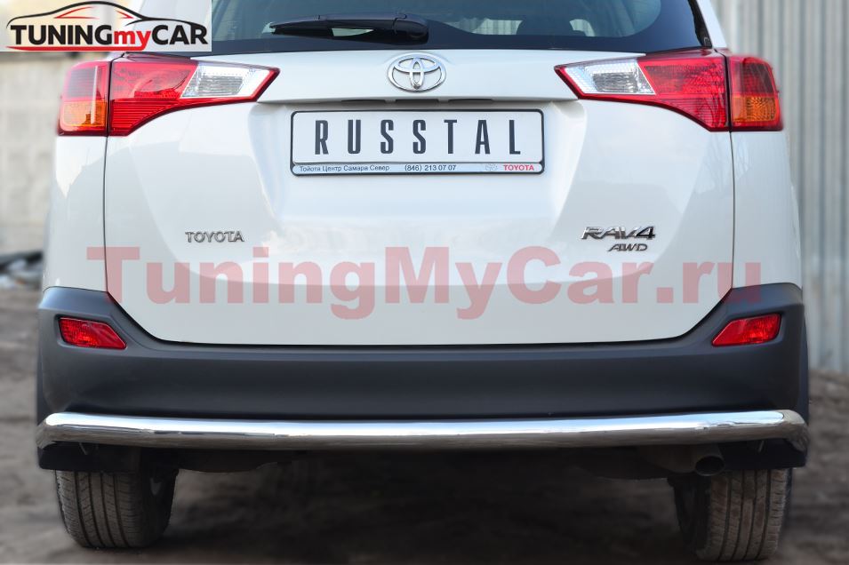 Защита заднего бампера D63 (секции) для Toyota Rav4 2013-2015