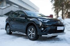 Защита переднего бампера D42 (секции) D42 (секции) для Toyota Rav4 2015-
