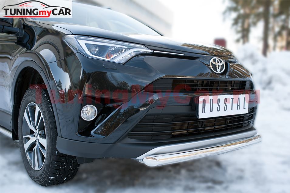Защита переднего бампера D63 (дуга) для Toyota Rav4 2015-