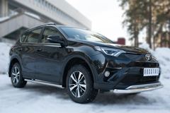 Защита переднего бампера D63 (секции) для Toyota Rav4 2015-