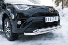 Защита переднего бампера D63 (секции)+D75х42 (дуга) для Toyota Rav4 2015-