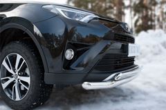 Защита переднего бампера D63 (секции)+D75х42 (дуга) для Toyota Rav4 2015-