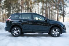 Пороги труба D76 с накладкой (вариант 2) для Toyota Rav4 2015-