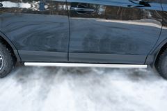Пороги труба D63 (вариант 3) для Toyota Rav4 2015-