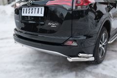 Защита заднего бампера уголки D63(секции) D42 (секции) для Toyota Rav4 2015-