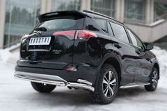 Защита заднего бампера уголки D63(секции) D42 (секции) для Toyota Rav4 2015-