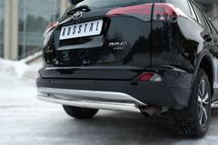 Защита заднего бампера D75х42 (дуга) для Toyota Rav4 2015-