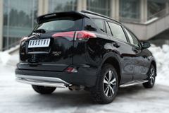 Защита заднего бампера D75х42 (дуга) для Toyota Rav4 2015-