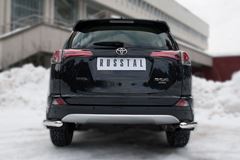Защита заднего бампера уголки D63(секции) для Toyota Rav4 2015-