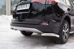 Защита заднего бампера уголки D63(секции) для Toyota Rav4 2015-