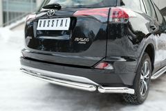 Защита заднего бампера уголки D63(секции) для Toyota Rav4 2015-