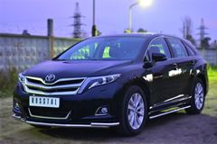 Защита переднего бампера D42 (секции) D42 (уголки) для Toyota Venza 2013-
