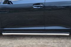 Пороги труба D63 (вариант 1) для Toyota Venza 2013-
