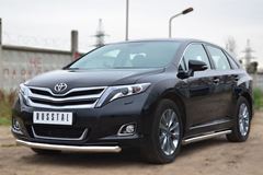 Пороги труба D63 (вариант 1) для Toyota Venza 2013-
