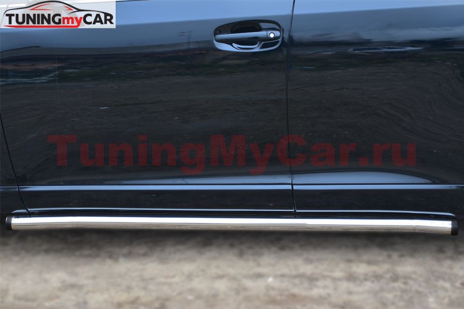 Пороги труба D63 (вариант 2) для Toyota Venza 2013-