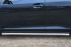 Пороги труба D63 (вариант 2) для Toyota Venza 2013-