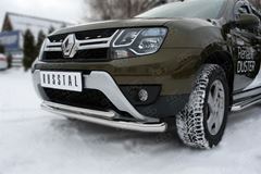 Защита переднего бампера D63 (секции) D42 (дуга)+декор паз для Renault Duster 2015-