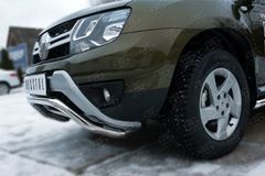 Защита переднего бампера D63 (волна) для Renault Duster 2015-