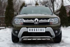 Защита переднего бампера D42 (волна)+D42 (зубы) для Renault Duster 2015-