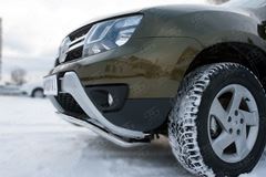 Защита переднего бампера D42 (волна) для Renault Duster 2015-