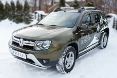 Защита переднего бампера D42 (волна) для Renault Duster 2015-