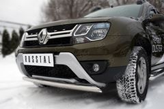 Защита переднего бампера D75X42 (дуга) для Renault Duster 2015-